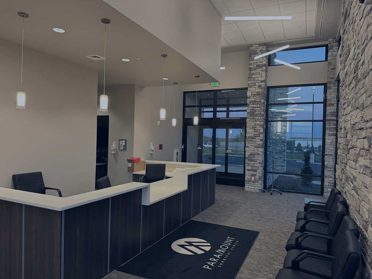 Paramount Surgical Center in Twin Falls photo of front lobby. An outpatient surgery center servicing urology, podiatry, ENT and oral surgical related surgery.